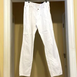 Michael Kors Distressed White Jeans size 10